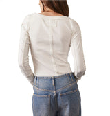 Free People Daisy Chain Cuff Top in White