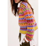 Free People Favourite Things Sweater In Bright Contetti Combo