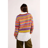 Free People Favourite Things Sweater In Bright Contetti Combo