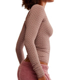 Free People Intimately Love Letter Long Sleeve In Chocolate