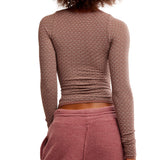 Free People Intimately Love Letter Long Sleeve In Chocolate