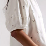 Free People Jessie Eyelet Tee In White
