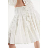Free People Many Layers Solid Midi Skirt In Clean Ivory