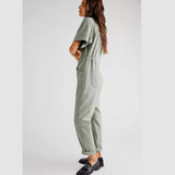 Free People Marci Coverall Washed Army