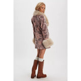 Free People Mercer Coat In Pink Paisley