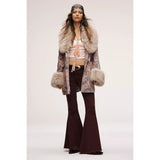 Free People Mercer Coat In Pink Paisley