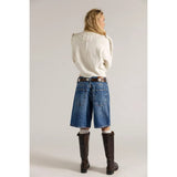 Free People Montana Shorts Raw Hem In Vintage Denim
