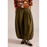 Free People Moonflower Balloon Trousers in Dark Green