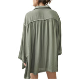 Free People Moostruck Shirtdress in Green