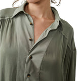 Free People Moostruck Shirtdress in Green