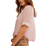 Free People My Love Blouse In Solid Mauve