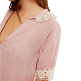 Free People My Love Blouse In Solid Mauve