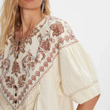 Free People Orson Mini Dress in Ivory Combo