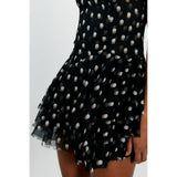 Free People Raven Printed Mini Dress in Black Combo