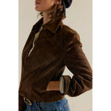 Free people River Vegan Jacket In Double Espresso