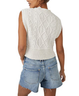Free People Rowan Vest in Ivory