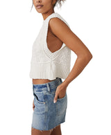 Free People Rowan Vest in Ivory