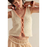 Free People Sicily Shell Sweater In Ivory Combo