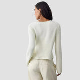 Free People Snowfall Wrap Sweater In Snow Mint Combo