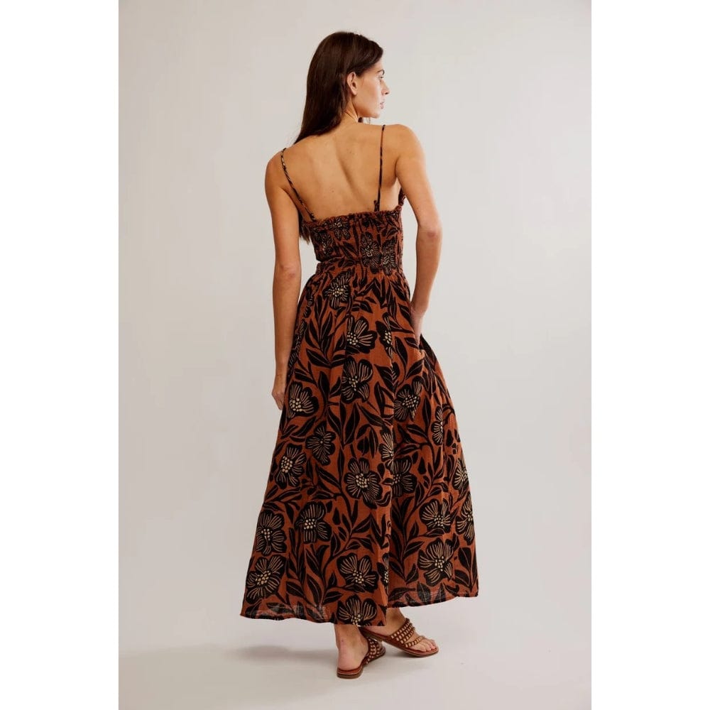 Free People Sweet Nothings Dress In Brown Patina Combo