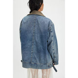 Free People Sweet Talk Denim Barn Coat