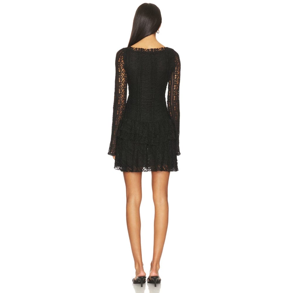 Free People Tabby Lace Mini Dress In Black Free People Tabby Lace Mini Dress In Black