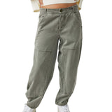 Free People Turn Away Tapered Carpenter Pants Hunter Green