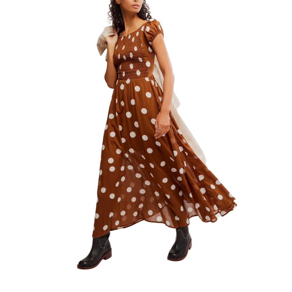 strapless open back dress Free People Ultraviolet Dress In Oak Combo