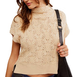 Free People Vickie Mock Neck Sweater In Macadamia