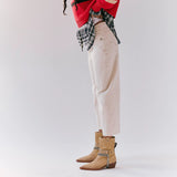 Free People We The Free Deep Trance Dropped Boyfriend Jeans In Casual Khaki