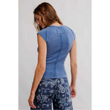Free People We The Free Ever Had Tee in Indigo Blue