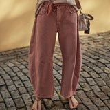 Free People We The Free Good Luck Mid-Rise Barrel Jeans In Sunsetter