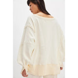 Free People We The Free Graphic Camden Pullover in Cream/Sardine