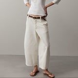 Free People We The Free Lay Down Chino Trousers In Ivory