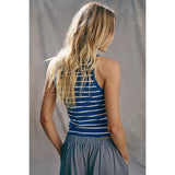 Free People We The Free Mia Striped Tank In Navy Stripe