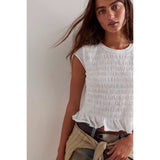 Free People We The Free Sylvie Tee In White