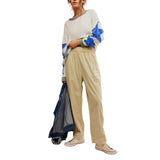 Free People Preppy Poplin Pull-On Trousers In Birch