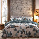 Furn. Arcticus Blue Double Duvet Cover and Pillowcase Set