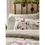 Furn. Joy To All Printed Super King Duvet Cover Set In Snow Berry