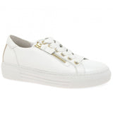 Gabor Gold Zip Trainer White
