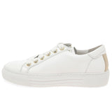 Gabor Gold Zip Trainer White