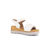 Gabor Shout Ladies Wedge Heel Sandals in Cream