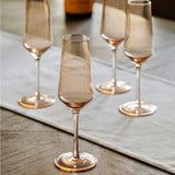 Gallery Direct Flute Glass In Pink, 4pk
