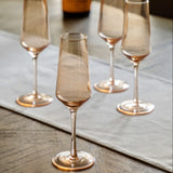 Gallery Direct Flute Glass 4pk In Pink
