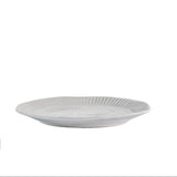 Gallery Direct Organic Ridged Plate In White, 4pk