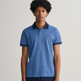 GANT 4-Color Oxford Piqué Polo Shirt Day Blue