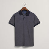 GANT 4-Color Oxford Piqué Polo Shirt in Persian Blue