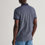 GANT 4-Color Oxford Piqué Polo Shirt in Persian Blue