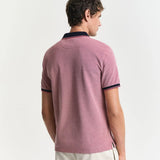 GANT 4-Color Oxford Piqué Polo Shirt in Watermelon Red