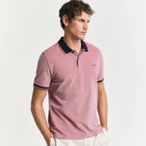 GANT 4-Color Oxford Piqué Polo Shirt in Watermelon Red